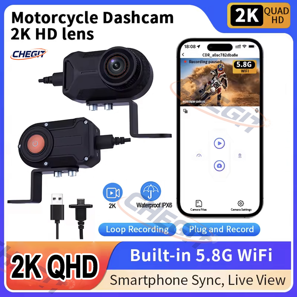 Compact Camera Mirrorless - DVR per Moto 2K HD WiFi