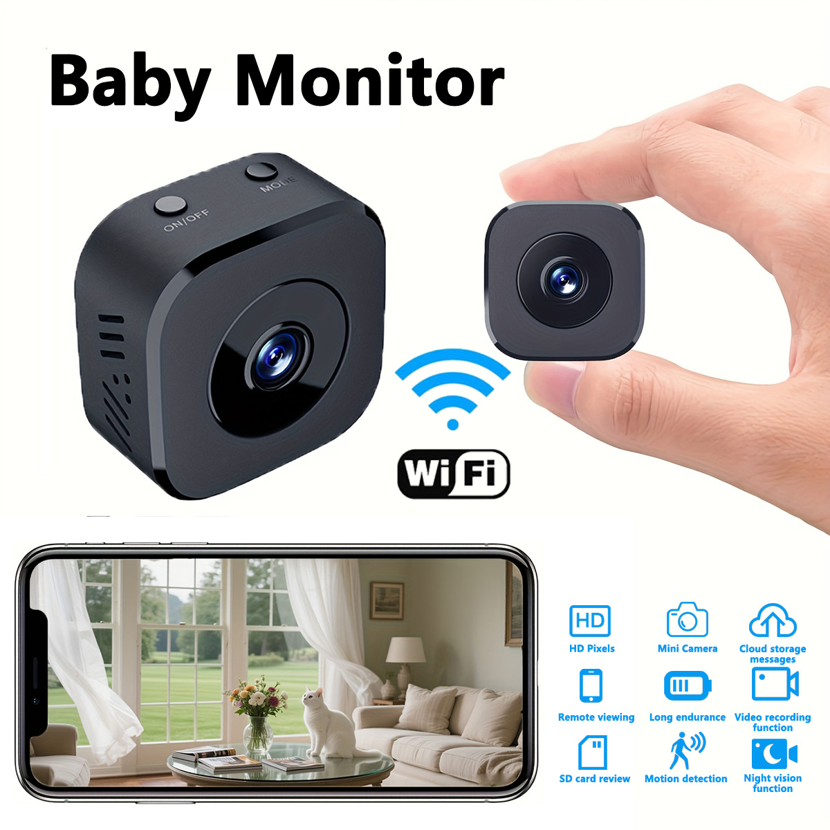 Compact Camera Mirrorless - 1080P HD Mini WiFi Telecamera di