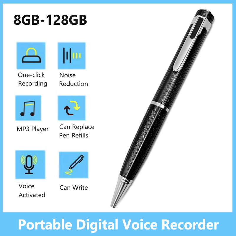 Voice Recorder Pen - Registratore vocale digitale da 8 GB-128